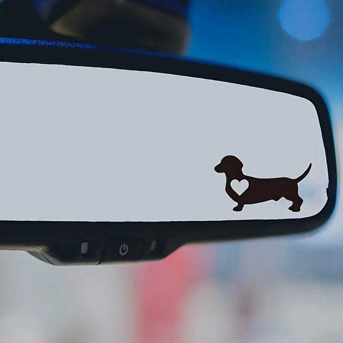 Motorcycle Gear For Dogs - 1 Pack Shape Dachshund Car Stickers,