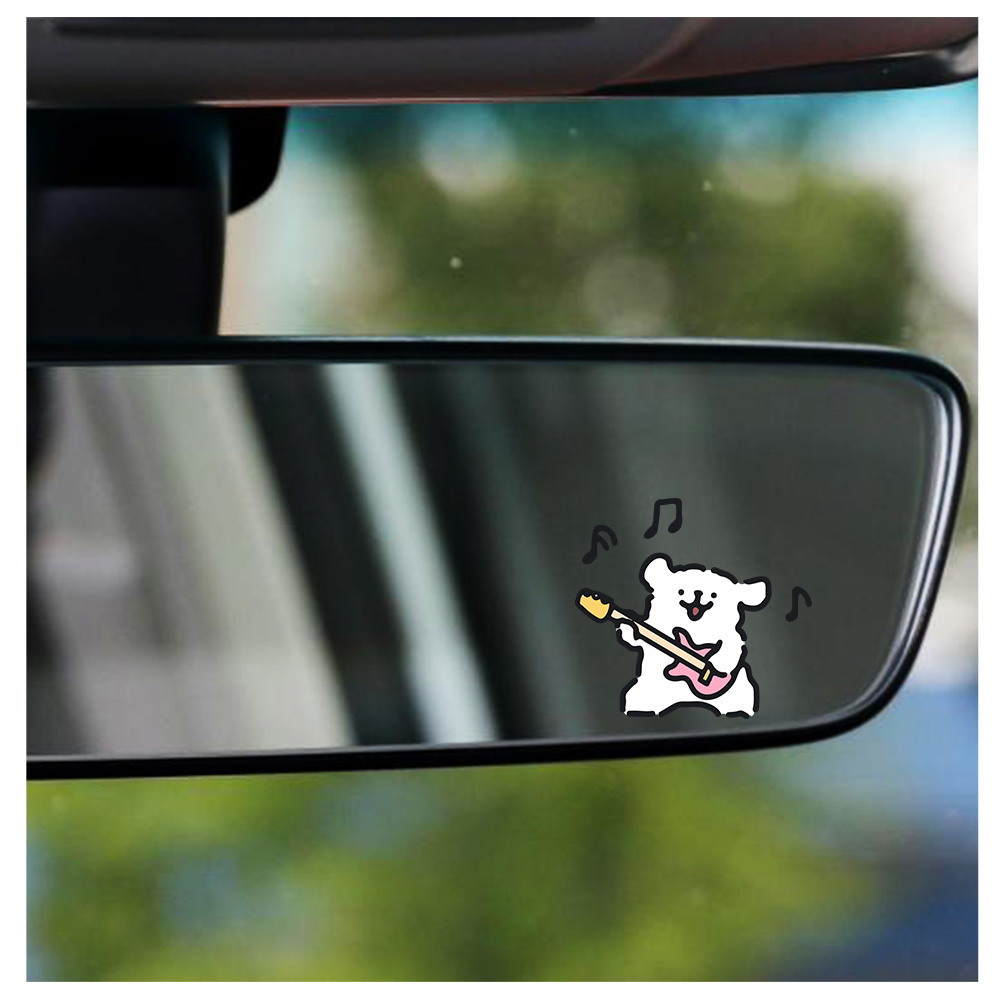 Motorcycle Gear For Dogs - Car Custom Windshield Sticker Cute Line