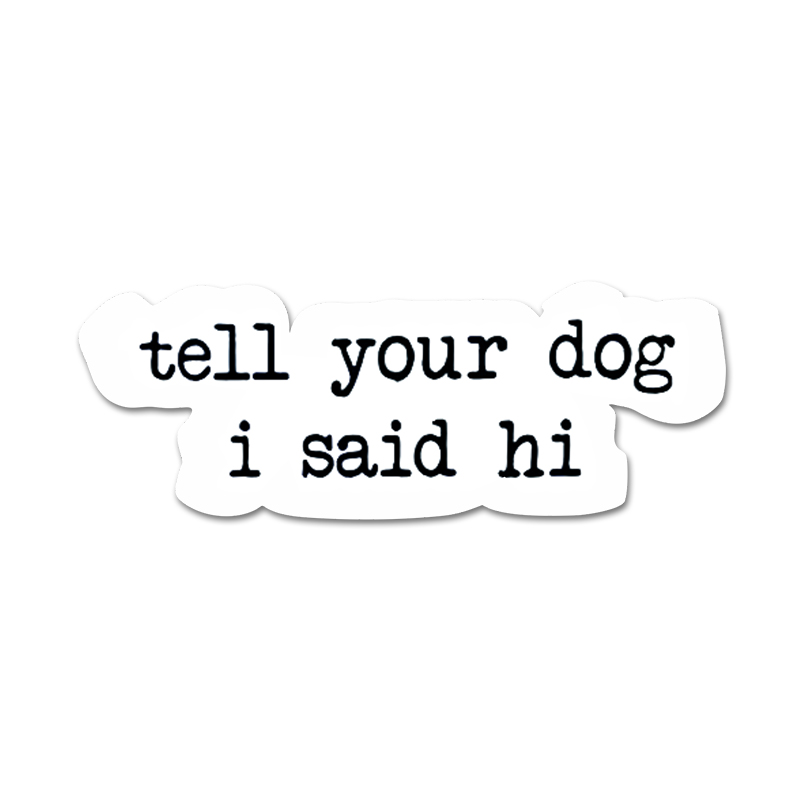 Motorcycle Gear For Dogs - Creative text stickers tell your dog