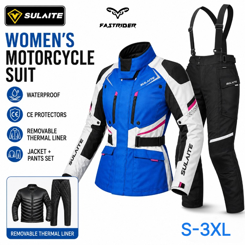 Motorcycle Gear For Winter - Women Motorcycle Riding Suit Winter Waterproof