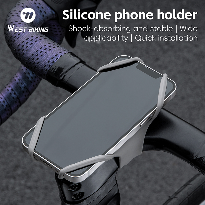 WEST BIKING Universal Silicone - Phone Mount Handlebar review and price