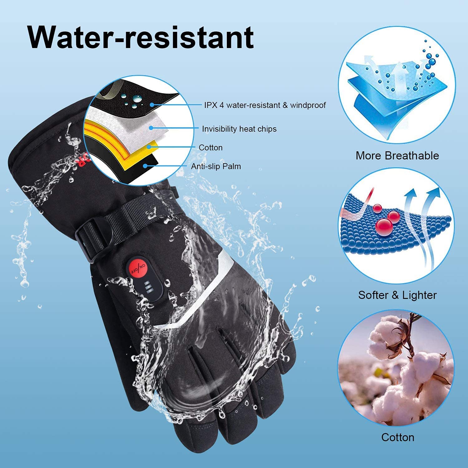 SNOW DEER Winter Heated Gloves - Motorcycle Gear For Winter review and price