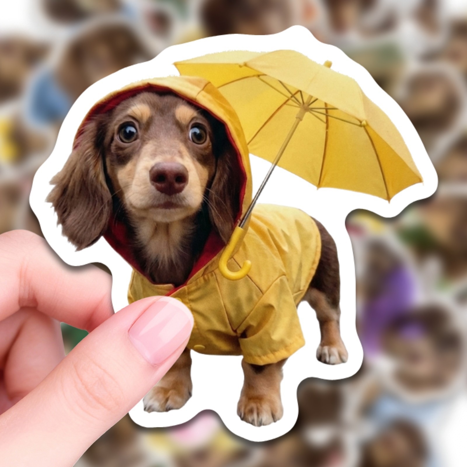 50 Pcs HD Cute Dachshund Stick - Motorcycle Gear For Dogs review and price