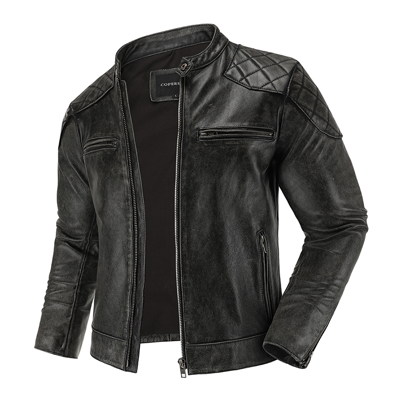 Retro Leather Jacket Motorcycl - Motorcycle Gear For Winter review and price