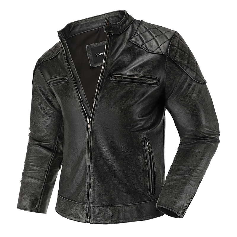 Retro Leather Jacket Motorcycl - Motorcycle Gear For Winter review and price