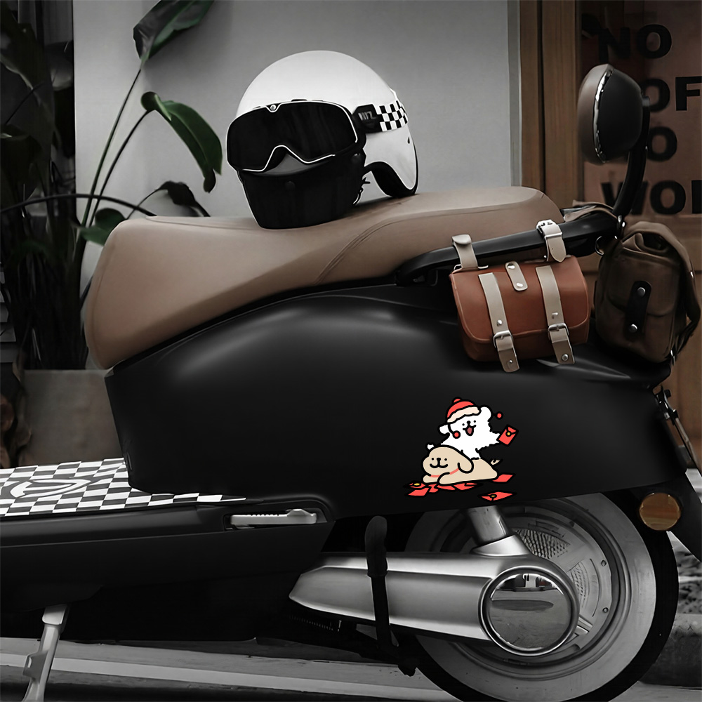 Cartoon Puppy Maltese Car Stic - Motorcycle Gear For Dogs review and price