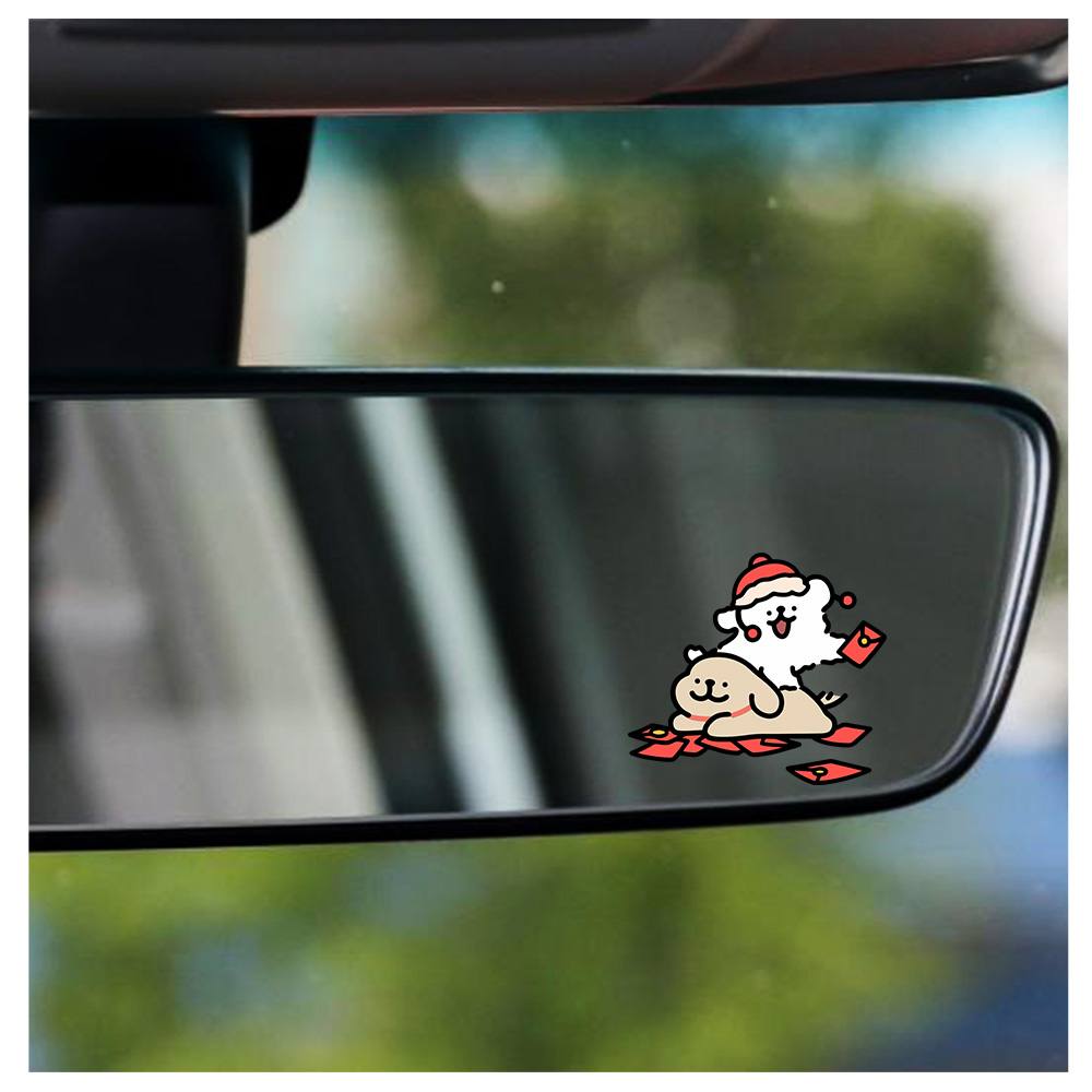 Cartoon Puppy Maltese Car Stic - Motorcycle Gear For Dogs review and price