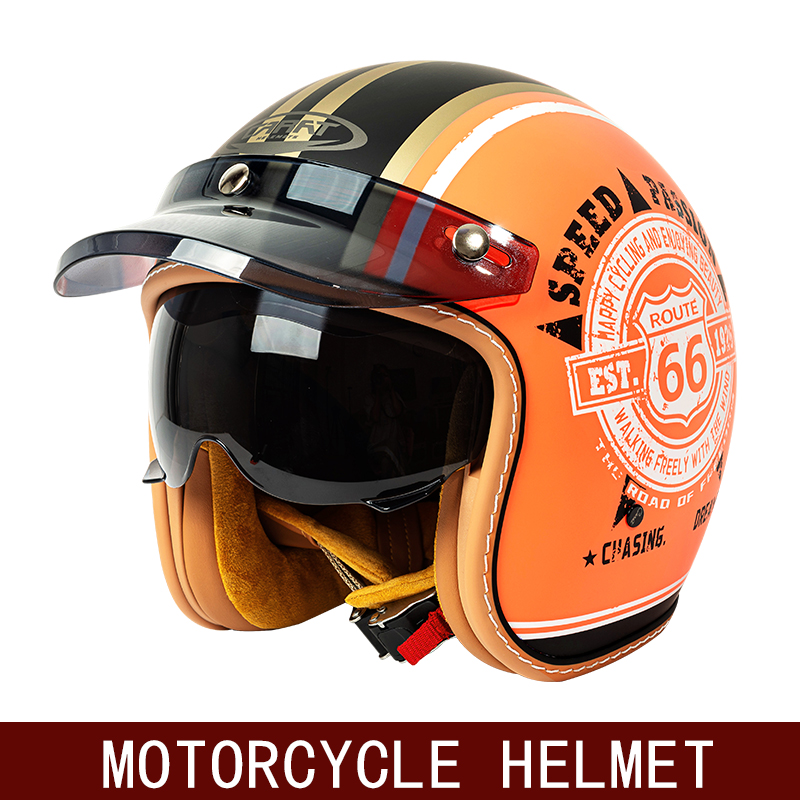 New Retro Half Helmet Motorcyc - Motorcycle Gear For Winter review and price